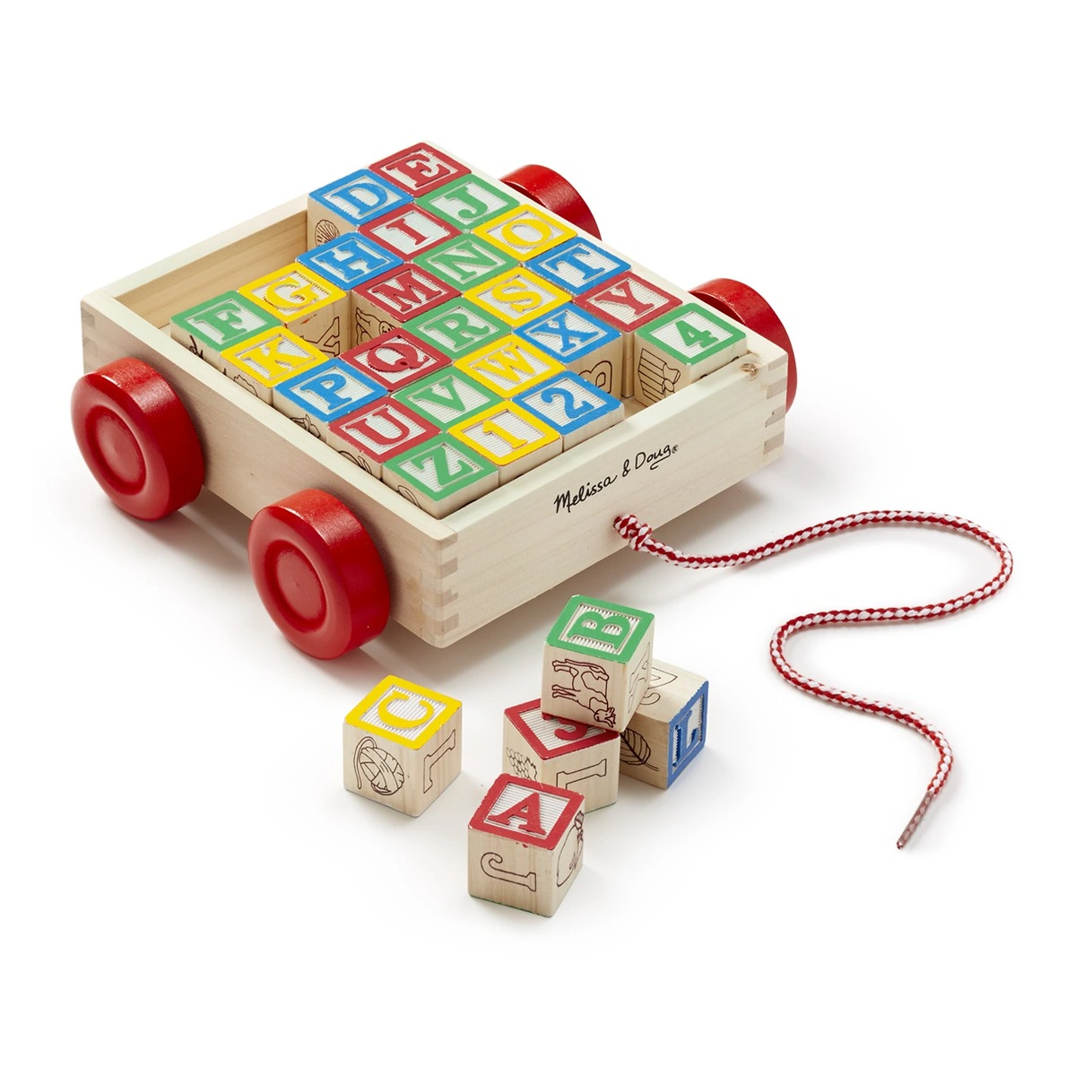 Jucarii - Melissa and Doug - Carucior cu cuburi ABC