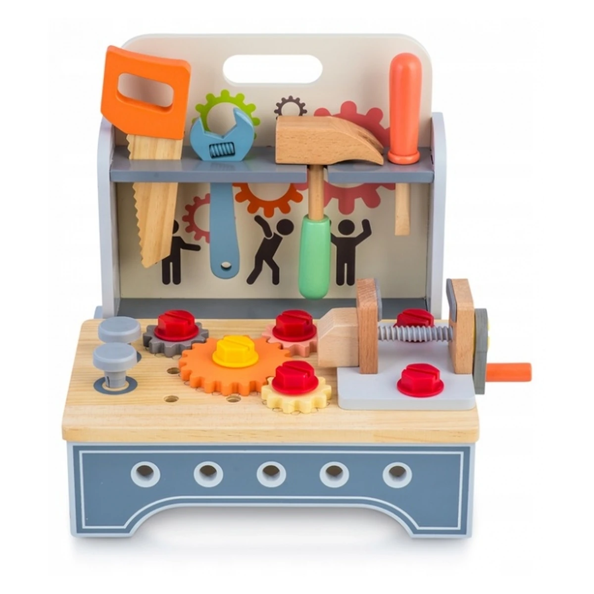Mini atelier de lucru din lemn cu accesorii incluse, 30 x 25 x 30 cm, Ricokids 3 ani+ [1]