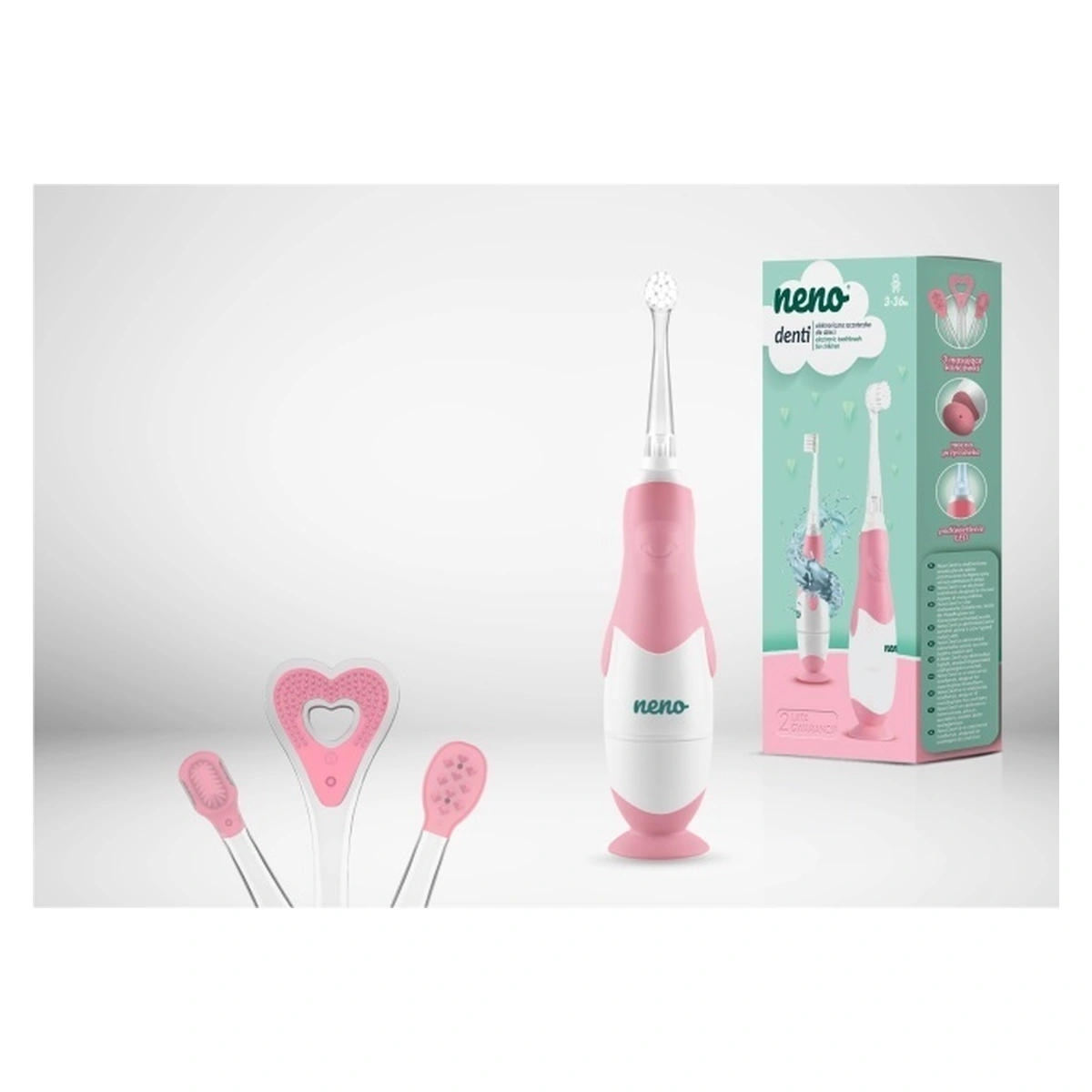 Igiena dentara - Neno Denti Pink – periuță de dinți electrică de la 3 la 36 luni