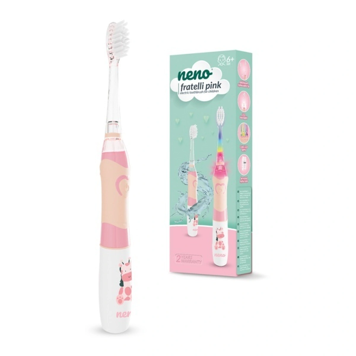 Igiena dentara - Neno Fratelli Pink – periuță de dinți electrică, peste 6 ani