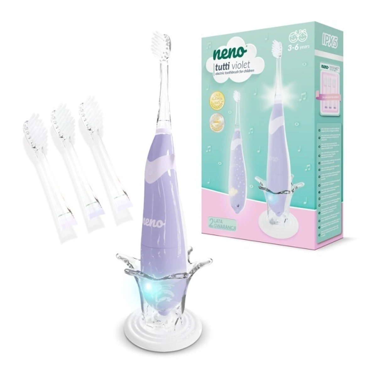 Igiena dentara - Neno Tutti Violet - periuță de dinți electrică (3-6 ani)