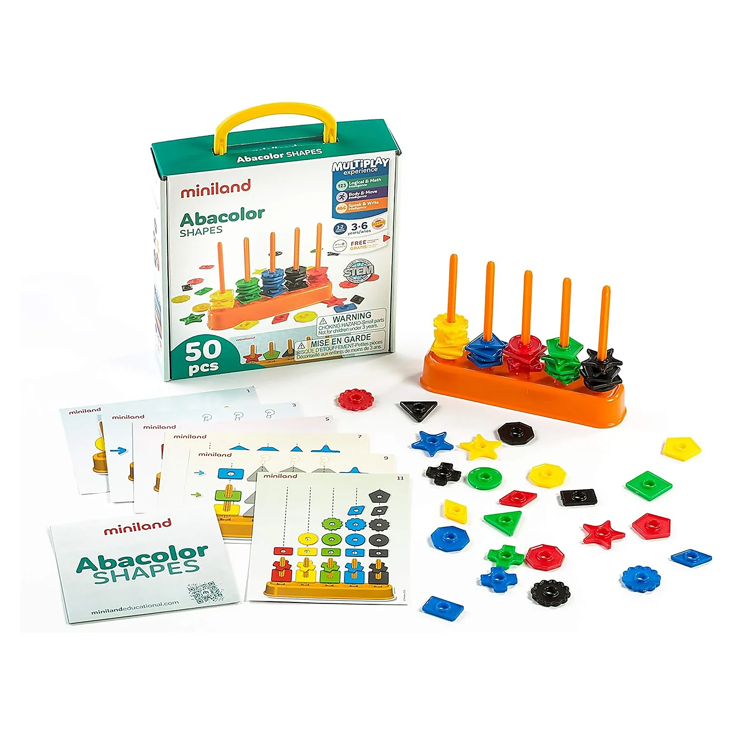 Litere, limbaj, cifre - Numaratoare cu 50 piese - Miniland