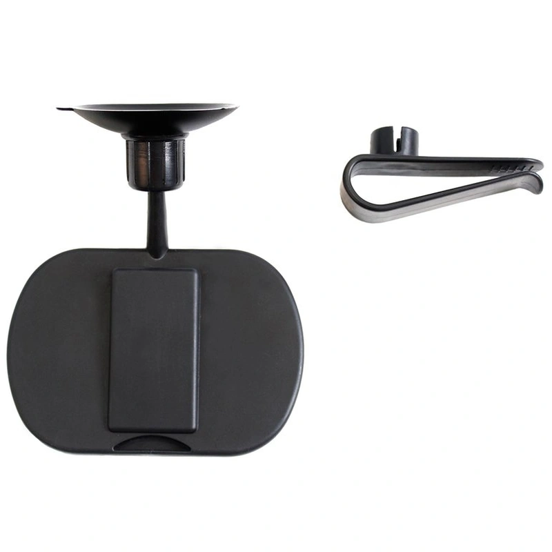 Oglinda auto retrovizoare, Petite&Mars, Rotativa 360 Oskar, Cu montare pe parbriz si la parasolare, 10 x 7 cm, Negru [1]