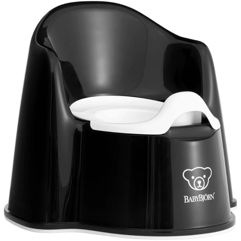 Olite si reductoare toaleta - Olita cu protectie spate Potty Chair Black/White