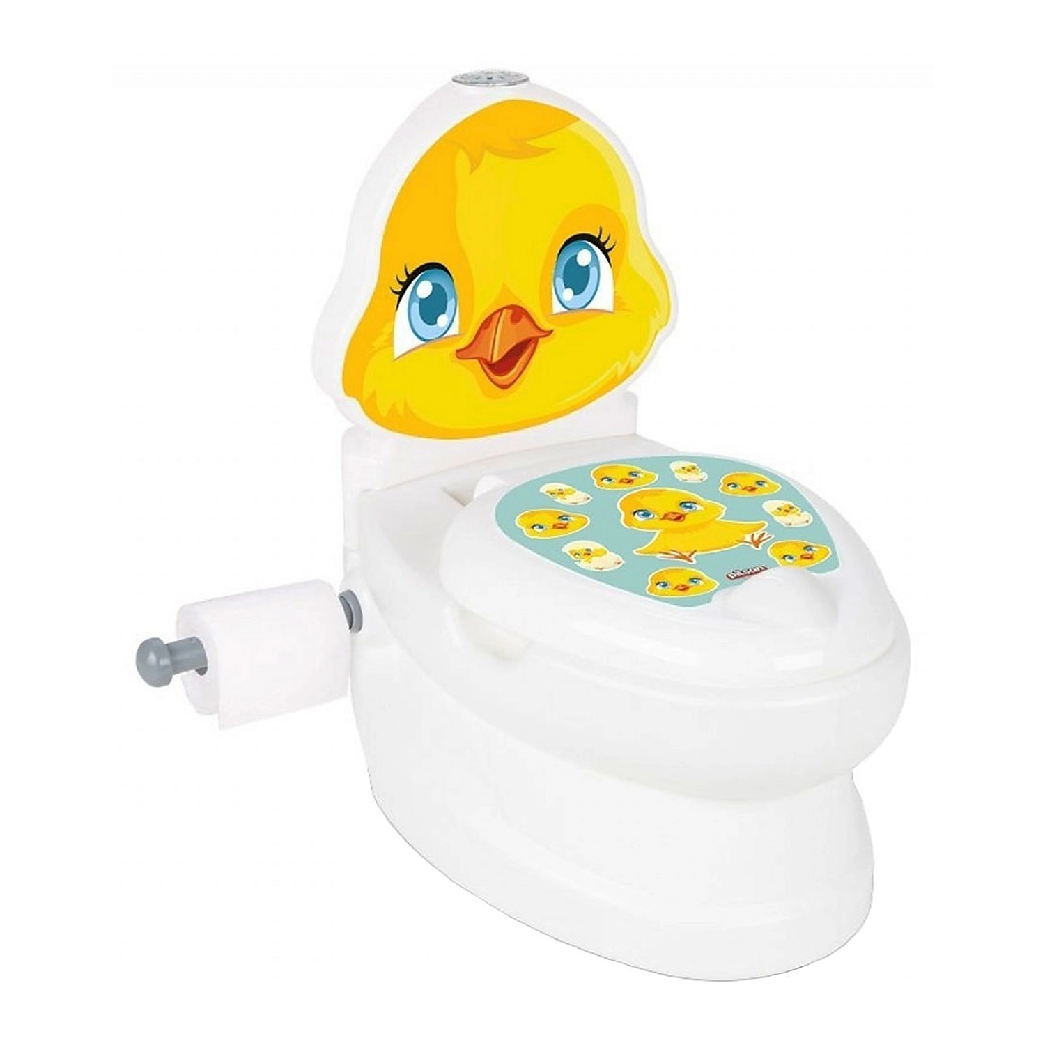 Olite si reductoare toaleta - Olita educativa Pui cu capac, sunet si suport hartie