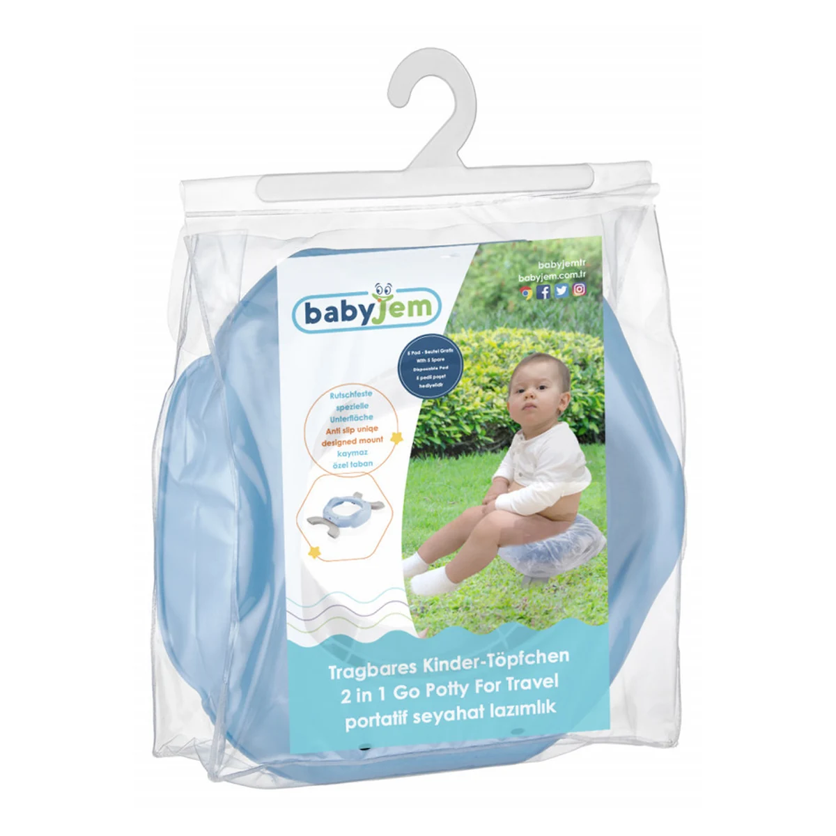 Olita portabila 2in1 Bleu BabyJem Portable Seat 2 ani + [1]
