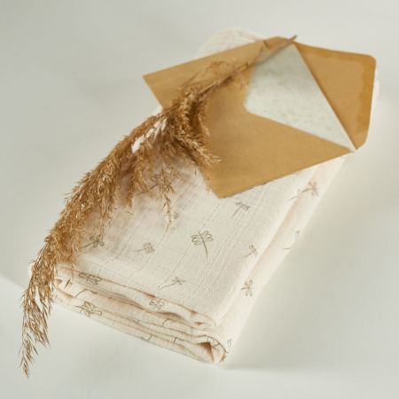 Somnul celor mici - Muselina multifunctionala ONINO SNUGGLE.me, bumbac 100% organic, 120 x 120 cm, Pure Life