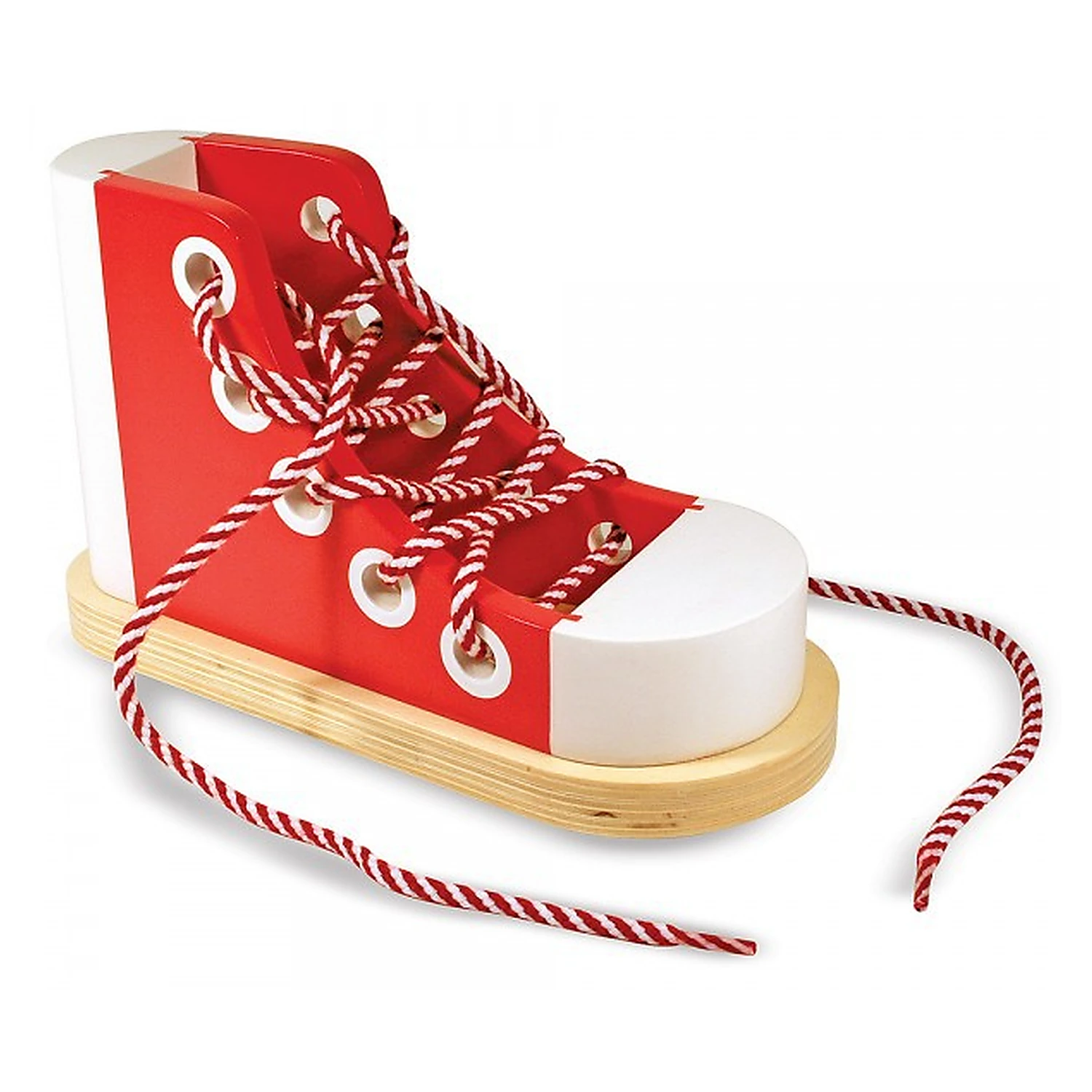 Jucarii din lemn - Pantof Cum sa legam sireturile