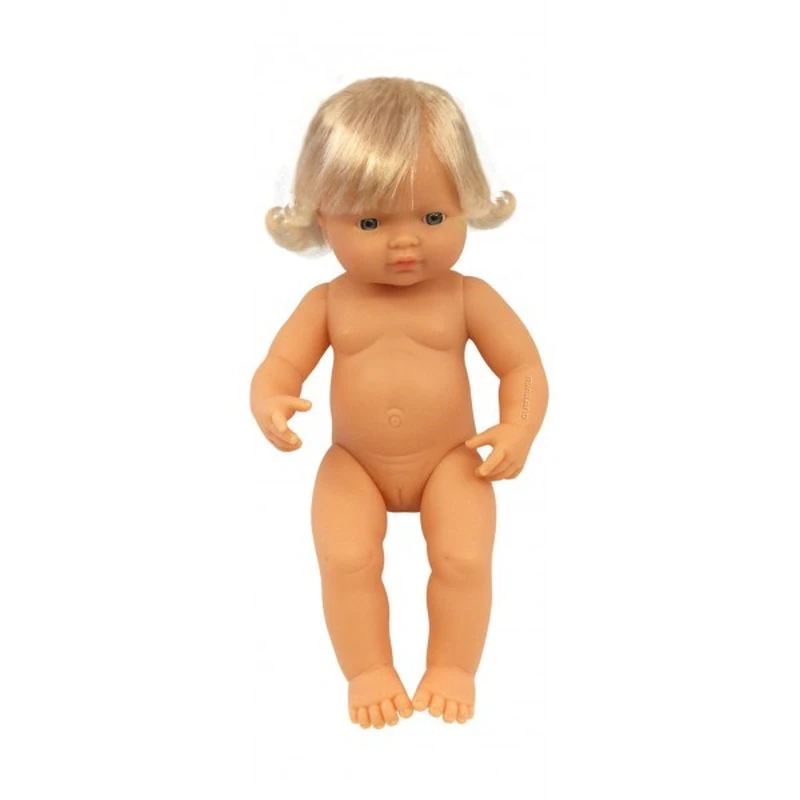 Papusi bebelus - Papusa Bebelus european fetita Miniland 38 cm