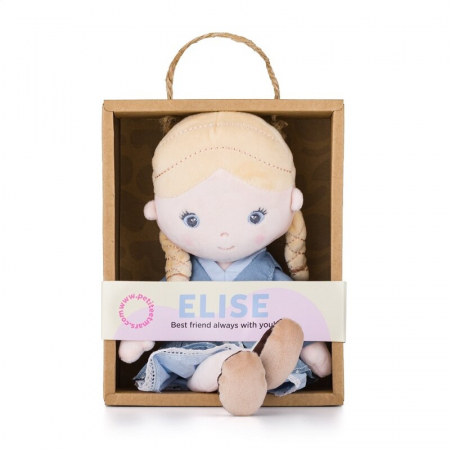 Jucarii - Papusa, Petite&Mars, Elise, Din plus, 35 cm, 0 luni+, Multicolor