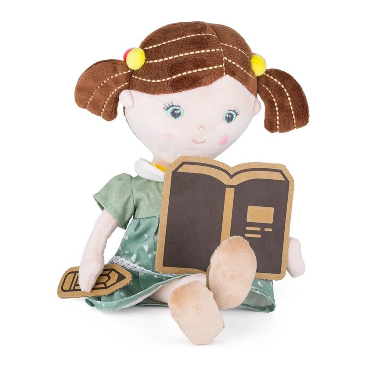 Papusi textile - Papusa, Petite&Mars, Hannah, Din plus, 35 cm, 0 luni+, Multicolor