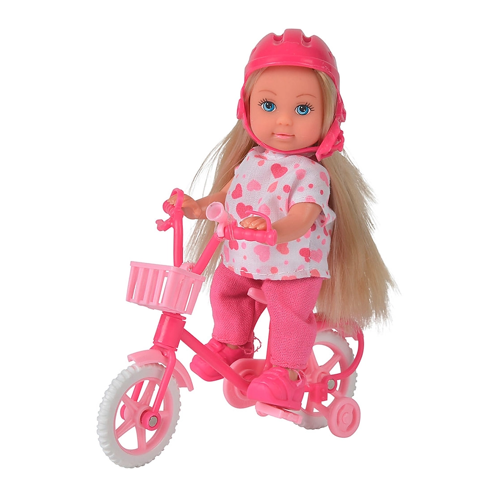 Papusi - Papusa Simba Evi Love My First Bike 12 cm Inimioare