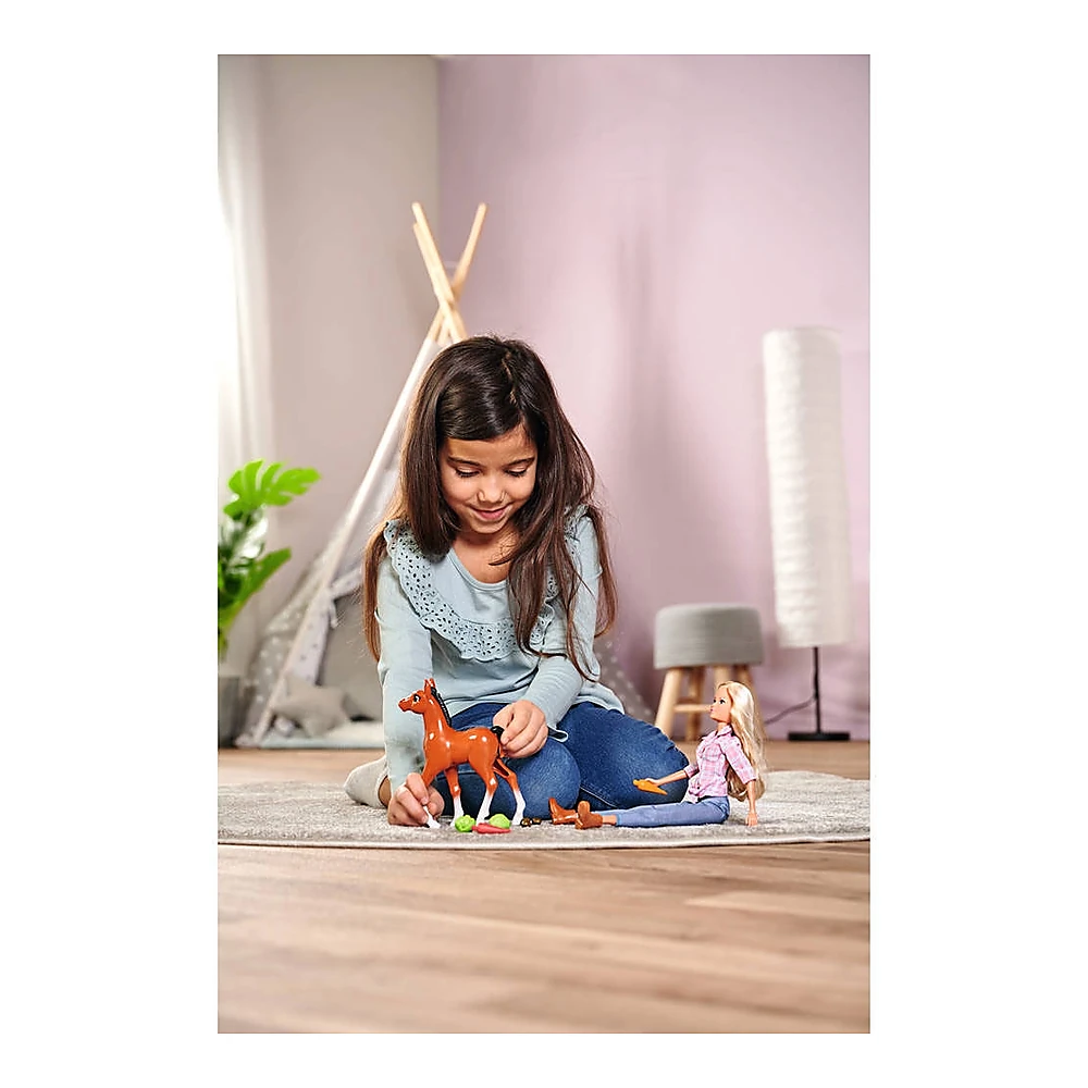 Papusa Simba Steffi Love Little Horse 29 cm cu figurina si accesorii [8]