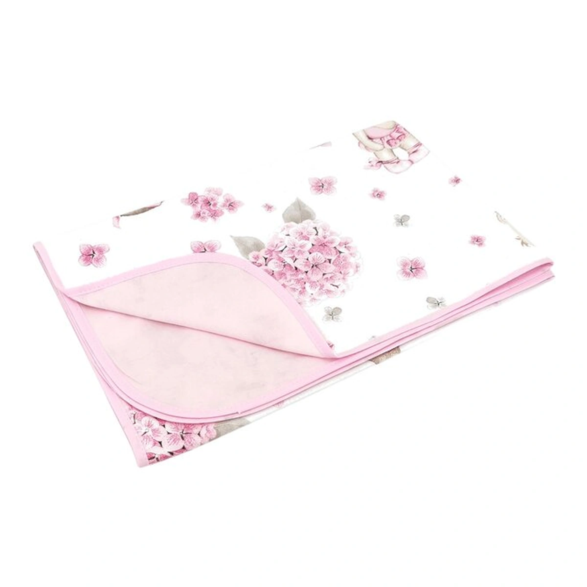 Paturici - Paturica moale, MimiNu, Cu doua fete, 75x100 cm, bumbac 100%, Pink Ballerina