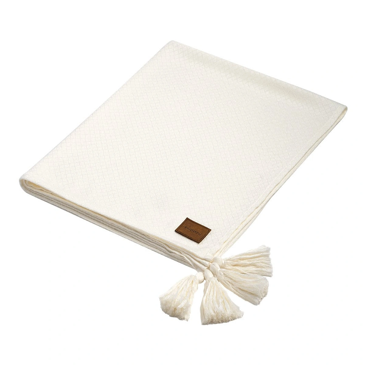 Paturici - Paturica nou nascut Skiddou, 100% vascoza de bambus, Crem, 80x100cm