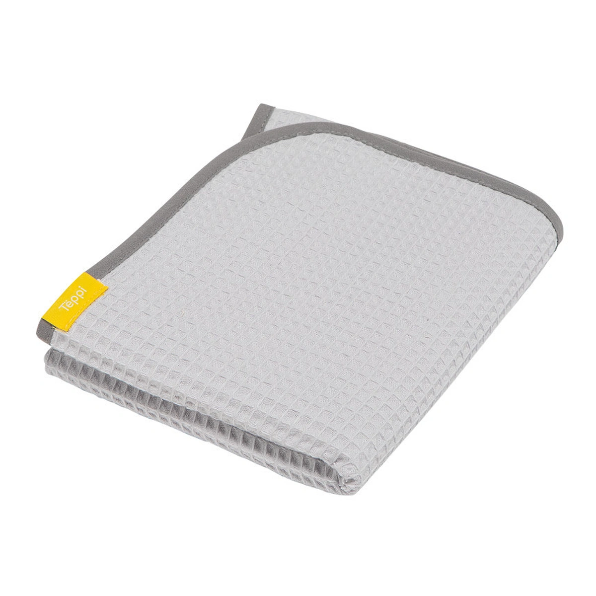 Paturici - Paturica si prosop 2 in 1 nou nascut Skiddou Teppi, 100% bumbac, Gri deschis, 75x100cm