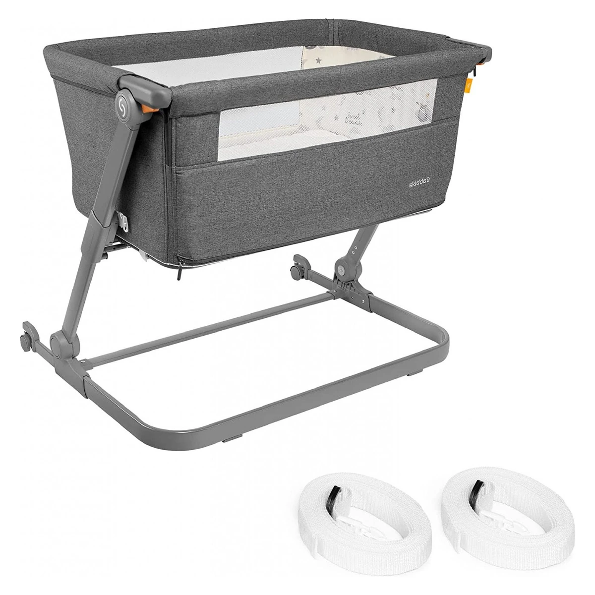 Patuturi co-sleeping - Patut 3 in 1 co-sleeping Skiddou Natt, Evening Dream, Gri inchis