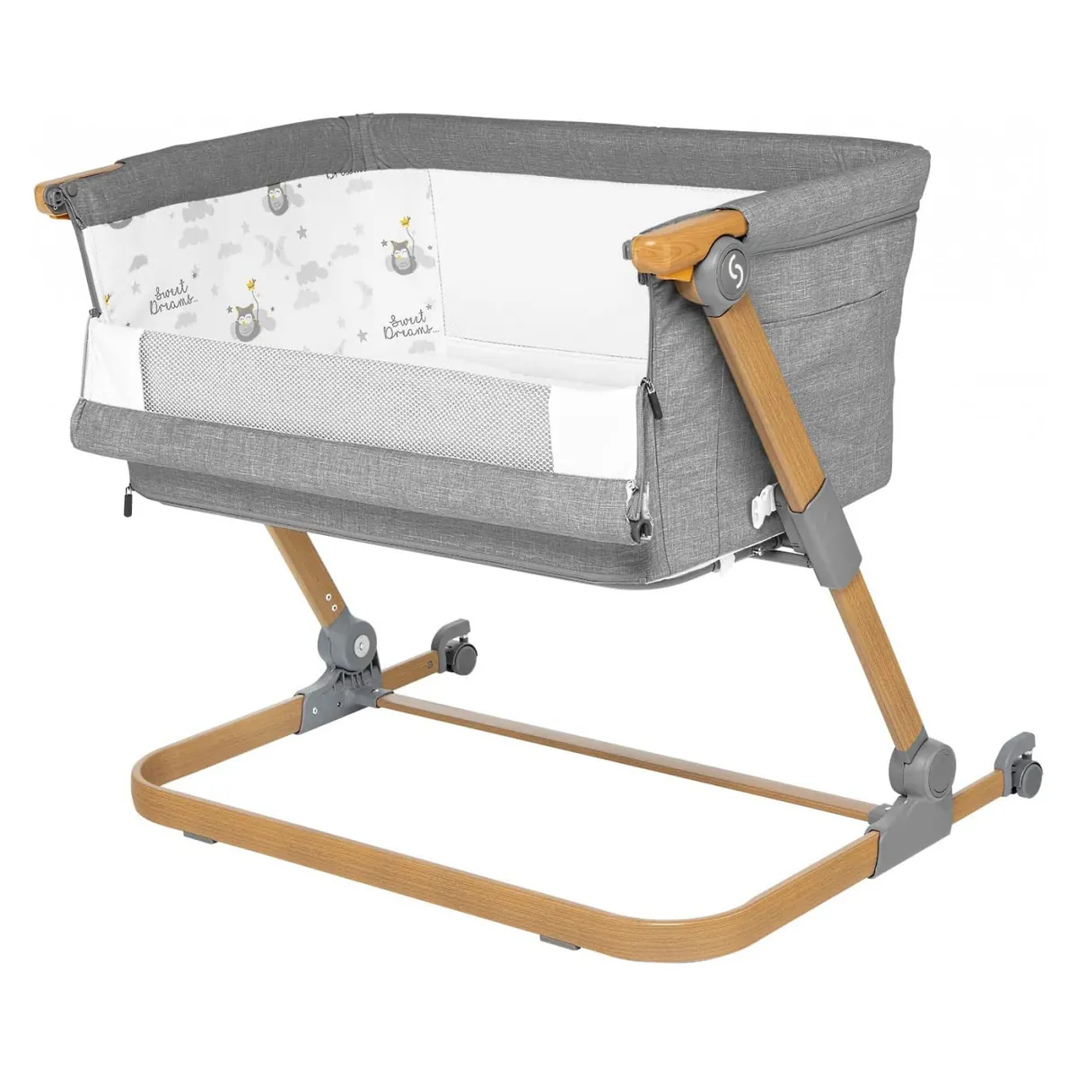 Patut 3 in 1 co-sleeping Skiddou Natt, Normandic Wood, Wood-gri [10]