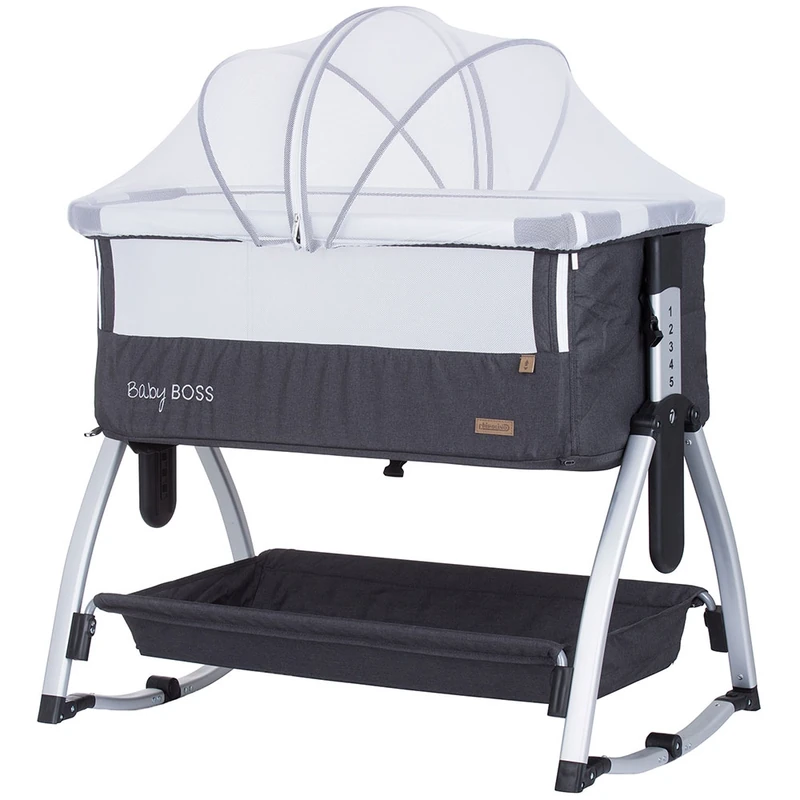 Camera copilului - Patut Co-Sleeper Chipolino Baby Boss anthracite
