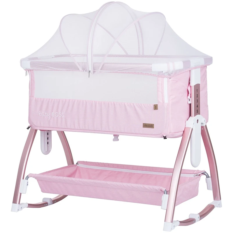 Camera copilului - Patut Co-Sleeper Chipolino Baby Boss blush