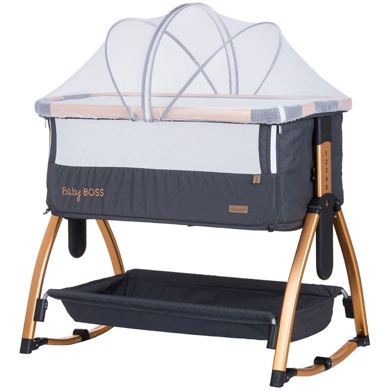 Camera copilului - Patut Co-Sleeper Chipolino Baby Boss raven