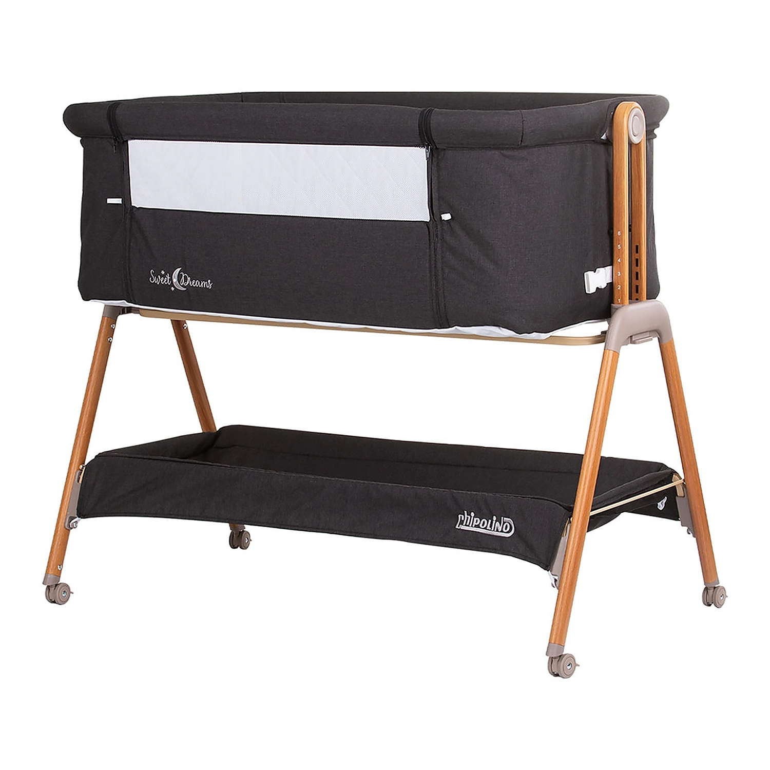 Patuturi co-sleeping - Patut Co-Sleeper Chipolino Sweet Dreams graphite wood