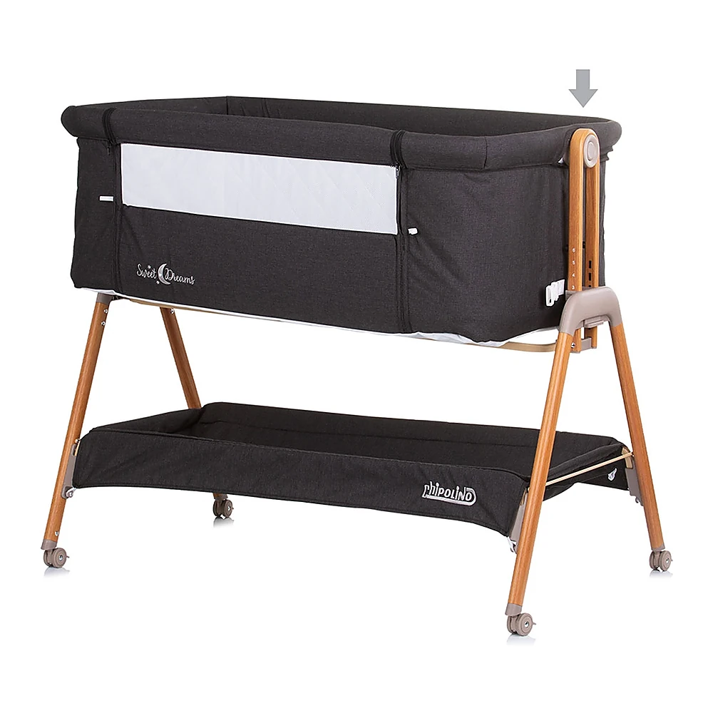 Patut Co-Sleeper Chipolino Sweet Dreams graphite wood [3]