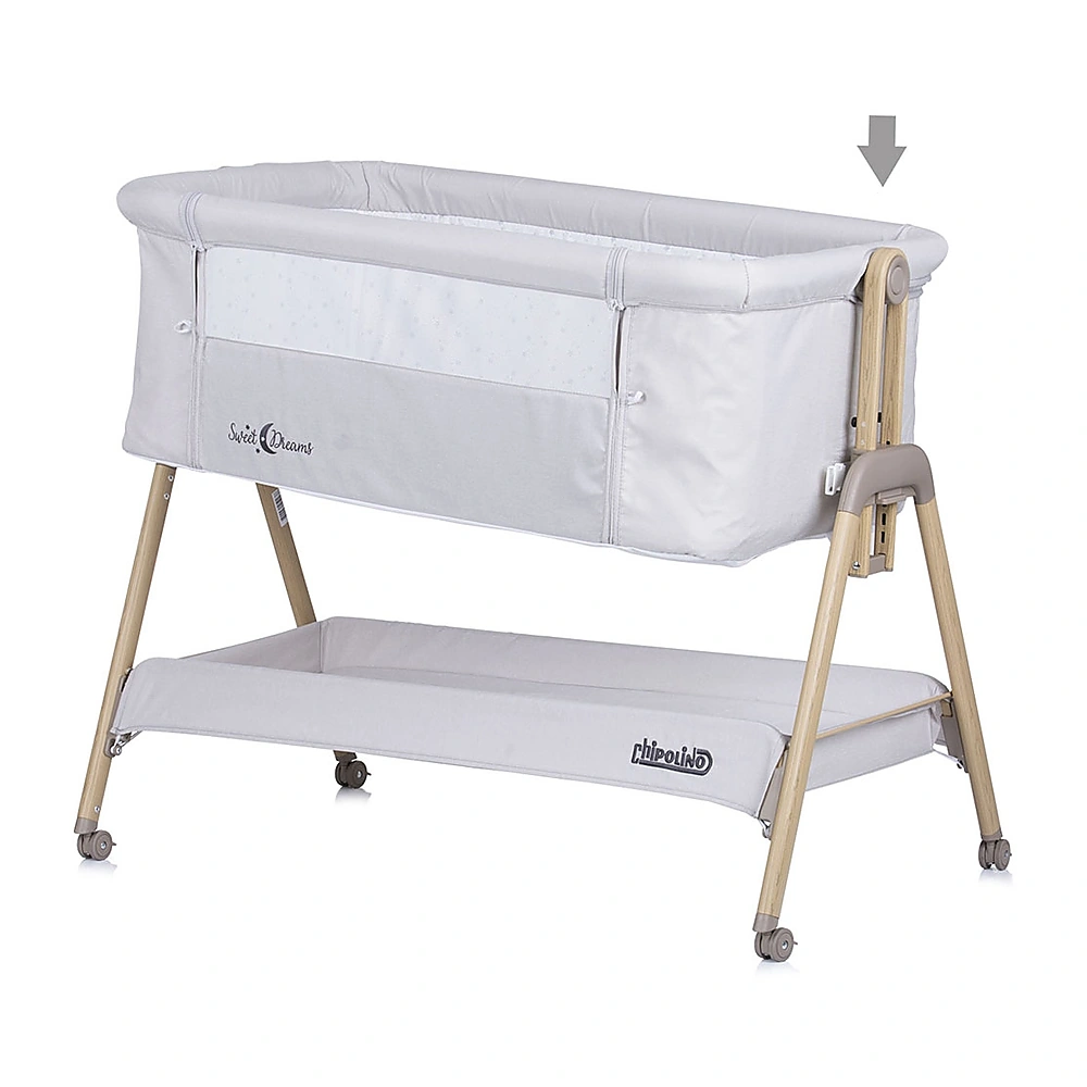 Patut Co-Sleeper Chipolino Sweet Dreams grey stars wood [3]