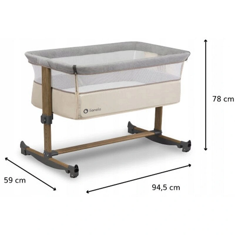 Patut co-sleeper Leonie Cu sistem de leganare, Beige Sand [1]