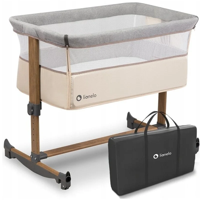 Patuturi co-sleeping - Patut co-sleeper Leonie Cu sistem de leganare, Beige Sand