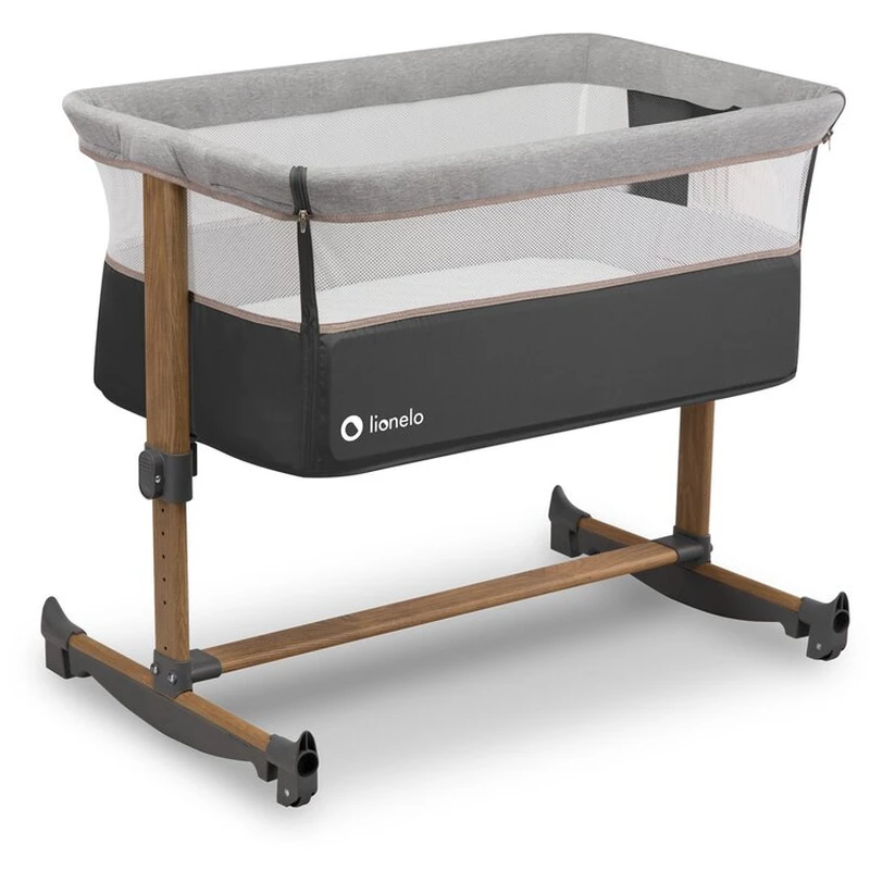 Patut co-sleeper Leonie Cu sistem de leganare, Grey Stone [6]