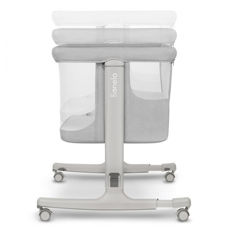 Patut co-sleeper, Lionelo, Aurora, 3 in 1, functie leganare, Include saltea si geanta transport, 5 pozitii pe inaltime, Pana la 9 kg, Beige Sand [21]