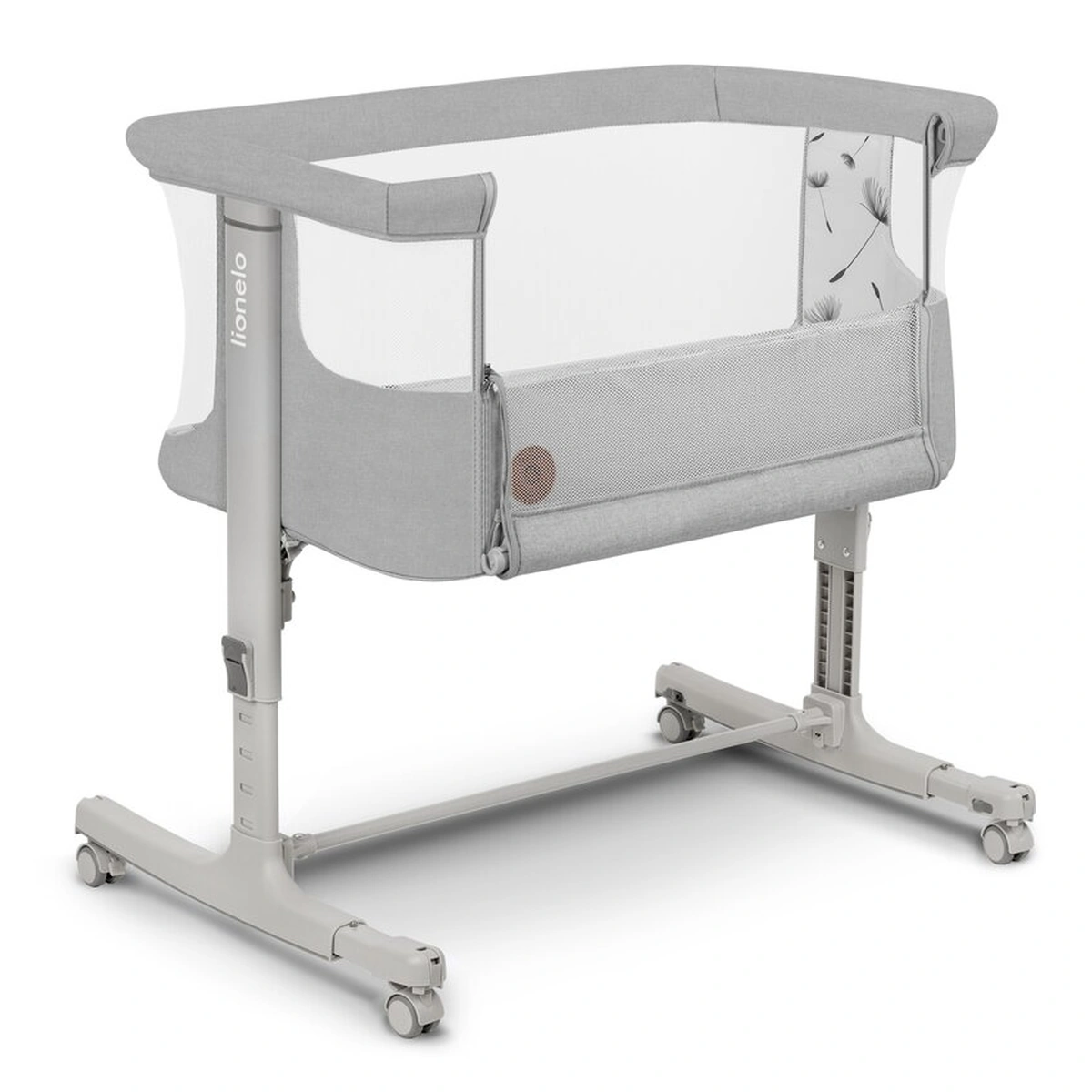 Patuturi co-sleeping - Patut co-sleeper, Lionelo, Aurora, 3 in 1, functie leganare, Include saltea si geanta transport, 5 pozitii pe inaltime, Pana la 9 kg, Beige Sand