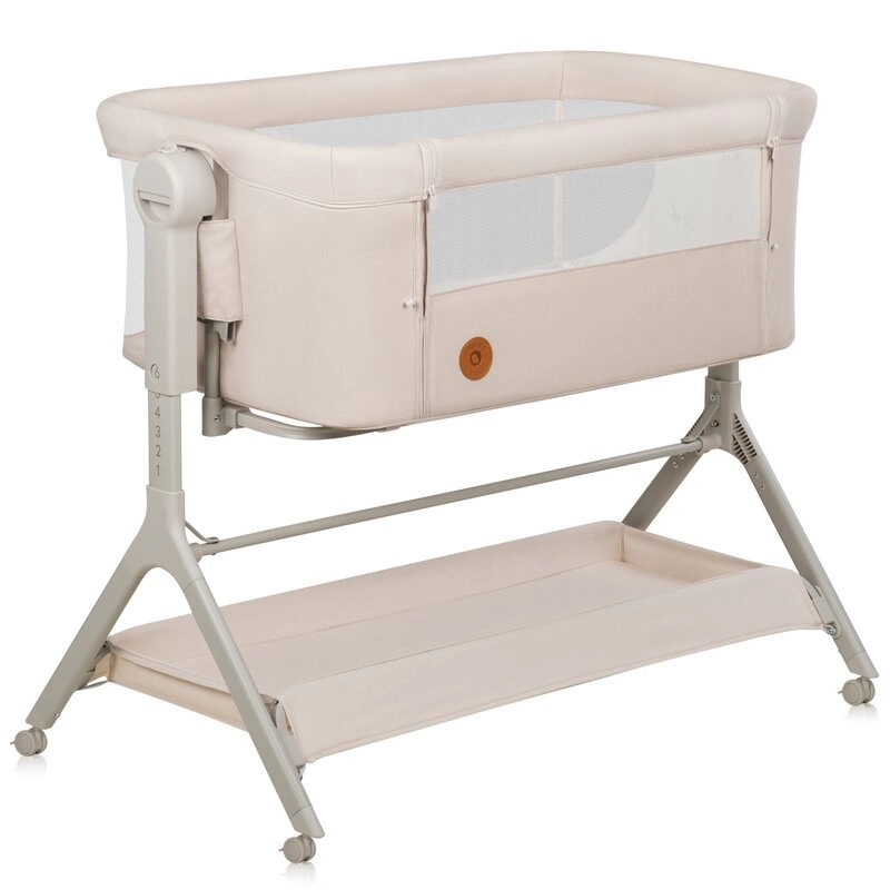 Patuturi co-sleeping - Patut co-sleeper, Lionelo, Leonie Plus, Pliabil, Cu sistem de leganare, Bej