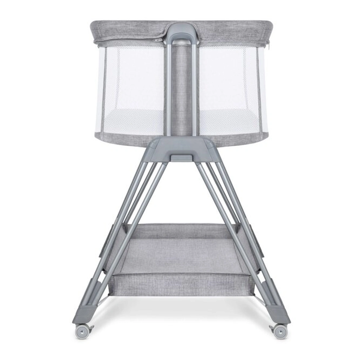 Patut co-sleeper Luna, 2 in 1, Cu laterala culisanta, Cu roti, Gri deschis Lionelo 24 luni [13]