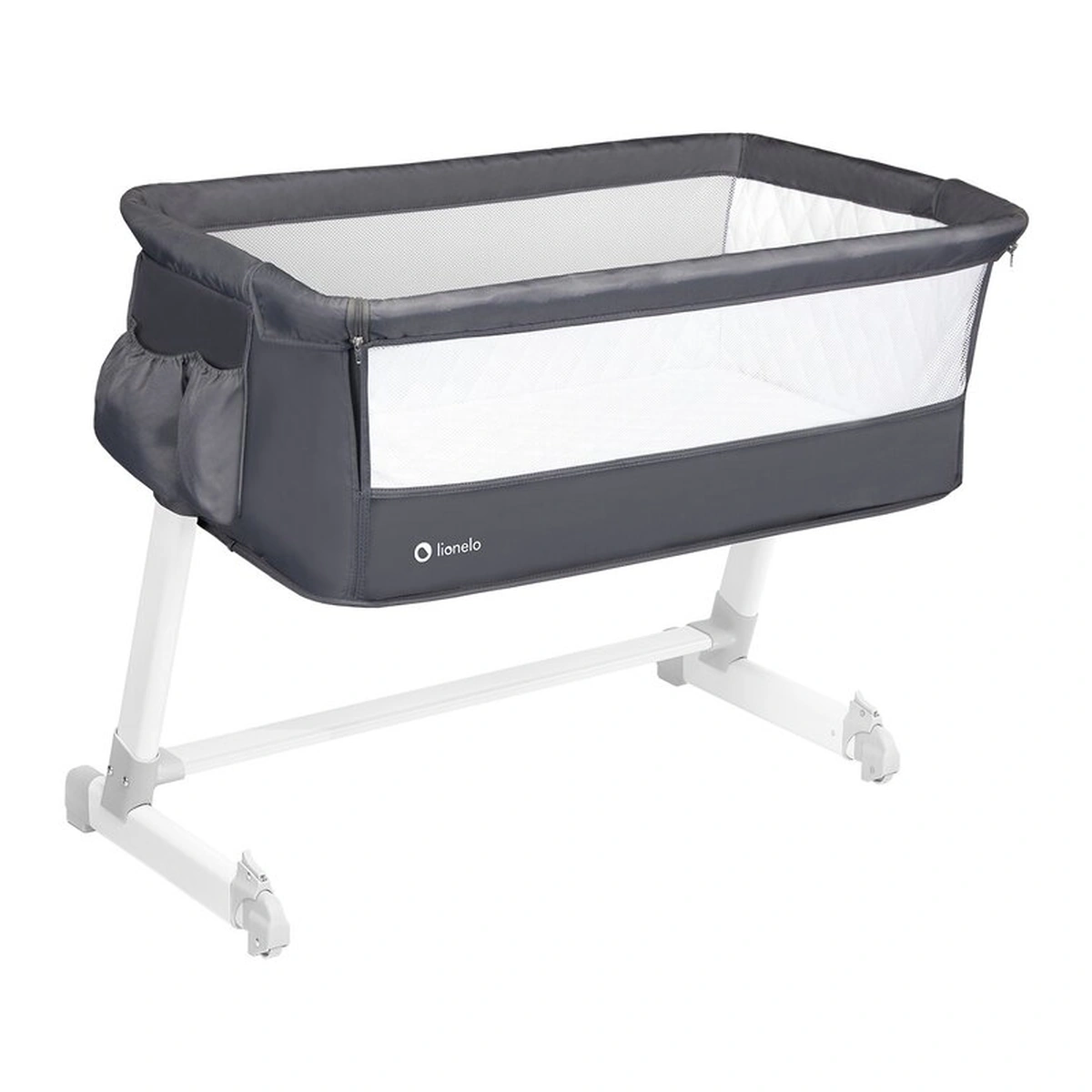 Camera copilului - Patut co-sleeper Theo 2 in 1, Dark Grey