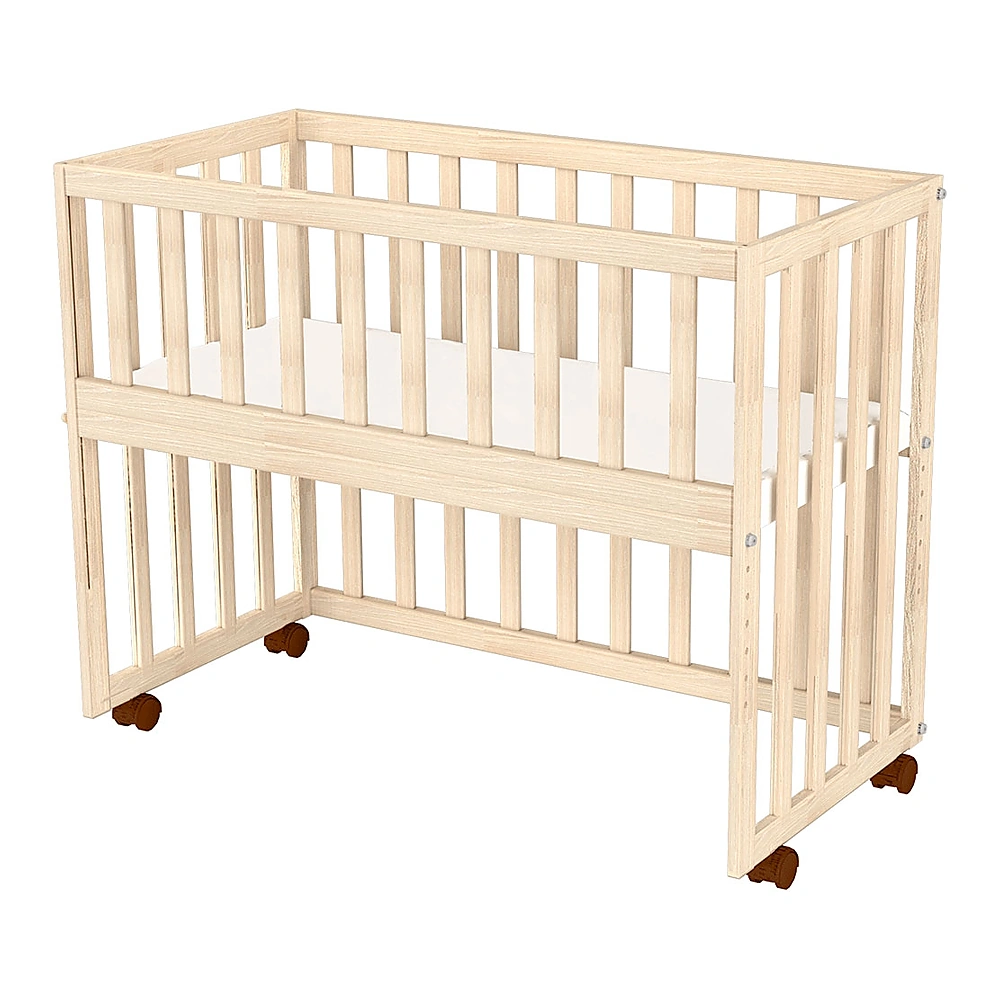 Patuturi din lemn - Patut copii din lemn co-sleeper Eva 94x46 cm natur