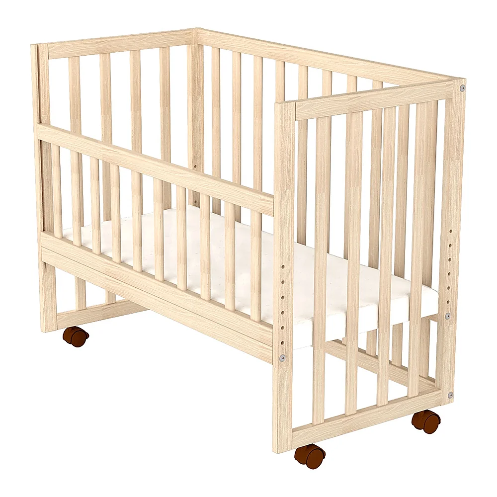 Patut copii din lemn co-sleeper Eva 94x46 cm natur [3]