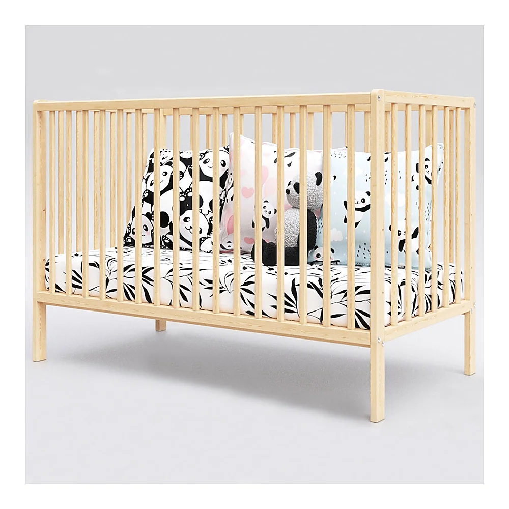 Patut copii din lemn Dominic, 120x60 cm, Natur [1]