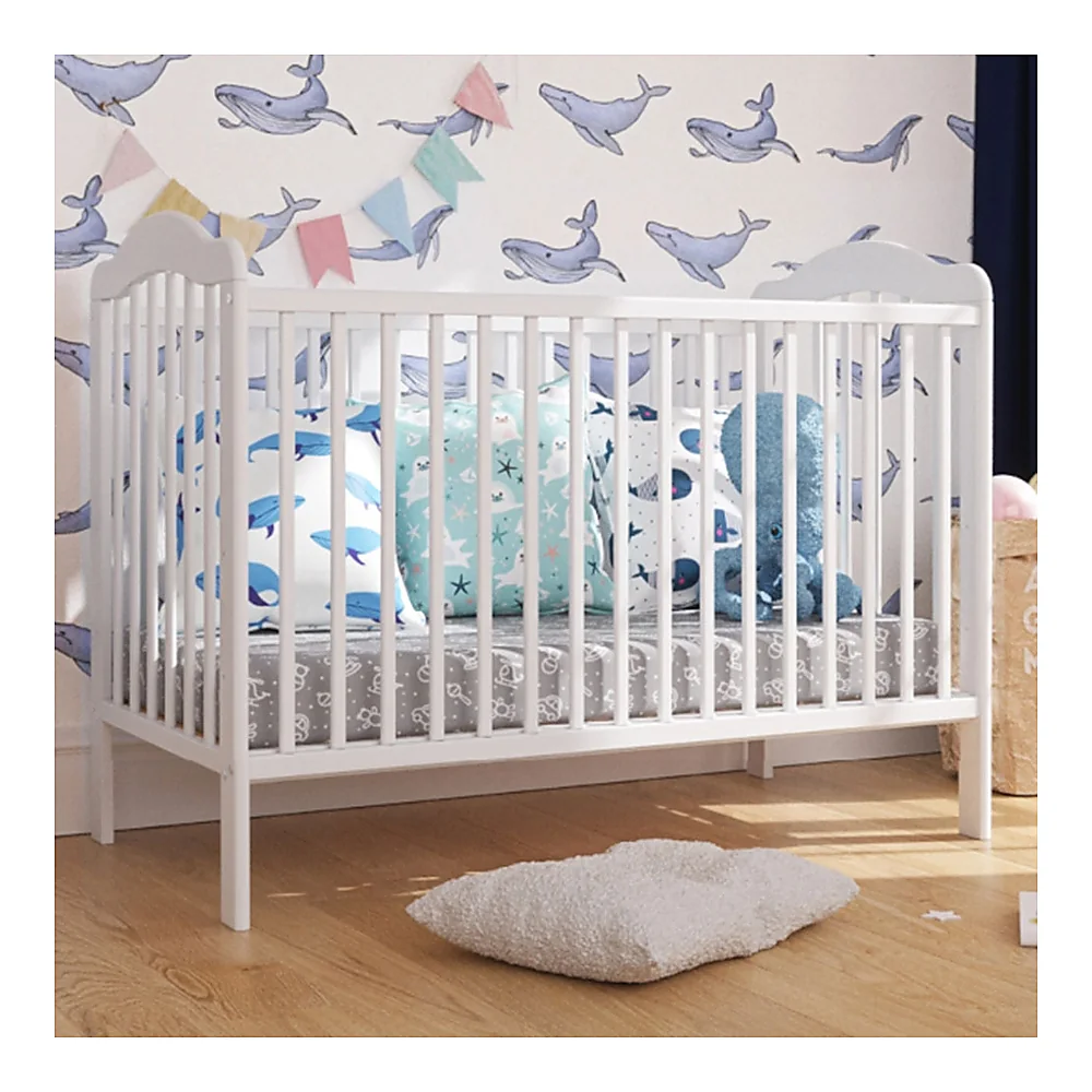 Patut copii din lemn Lizett, 120x60 cm, Alb [2]