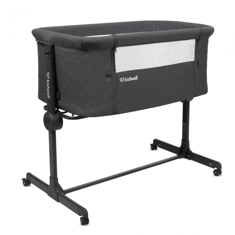 Camera copilului - Patut cu laterala deschizabila Kidwell Snuzzy - Dark Grey
