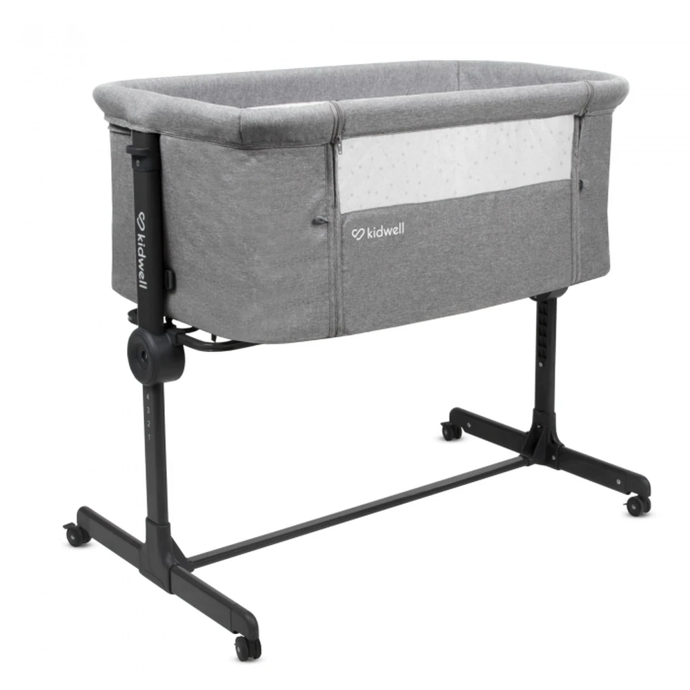 Camera copilului - Patut cu laterala deschizabila Kidwell Snuzzy - Light Grey