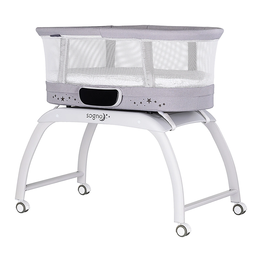 Balansoare si leagane bebelusi - Patut cu leganare si cantar integrat Chipolino Sogno 2 in 1, Grey