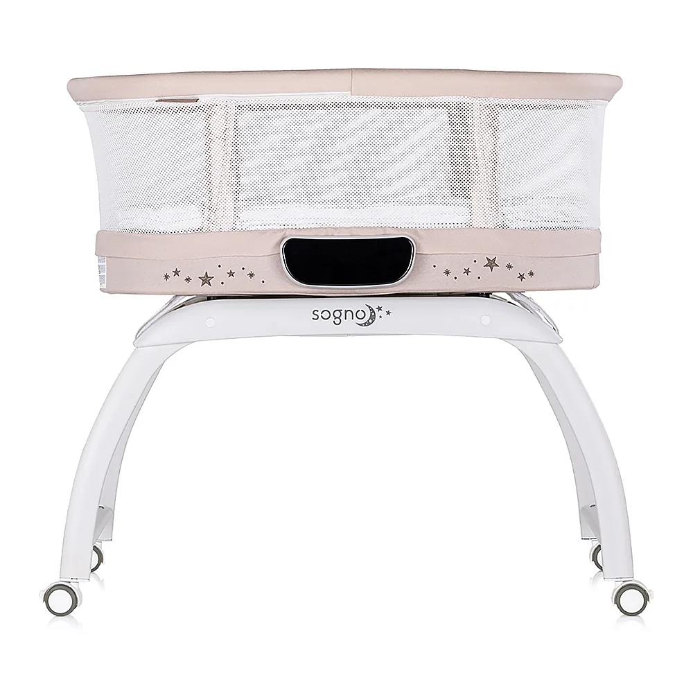 Patut cu leganare si cantar integrat Chipolino Sogno 2 in 1, Macadamia [1]