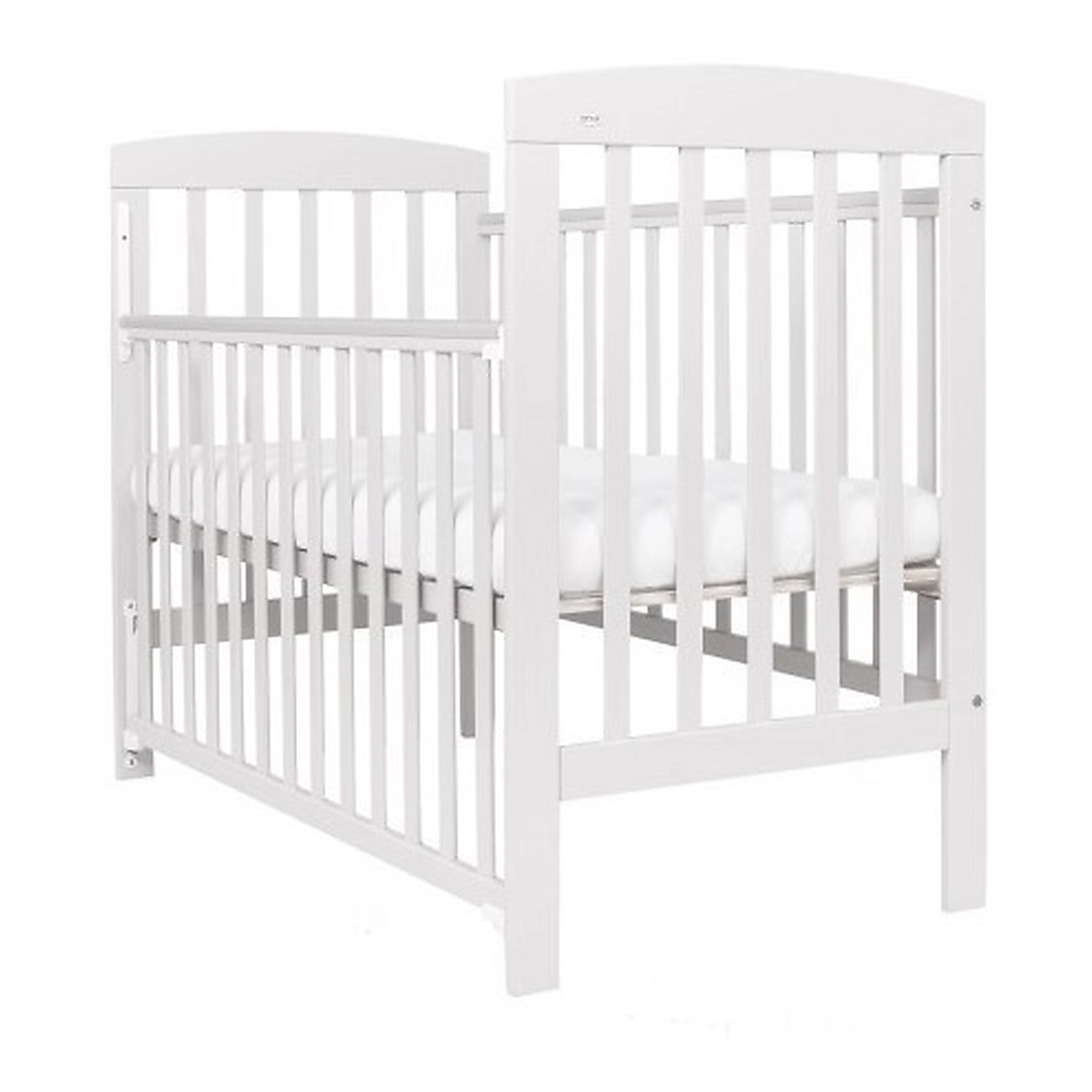 Patuturi din lemn - Patut din lemn Drewex Olek, laterala culisanta, 120x60 cm - Alb