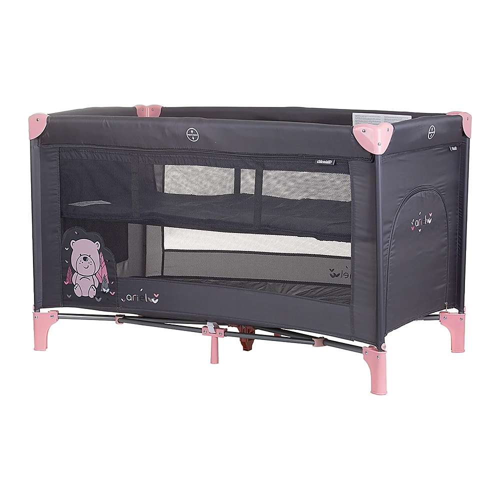 Camera copilului - Patut pliabil Chipolino Ariel flamingo