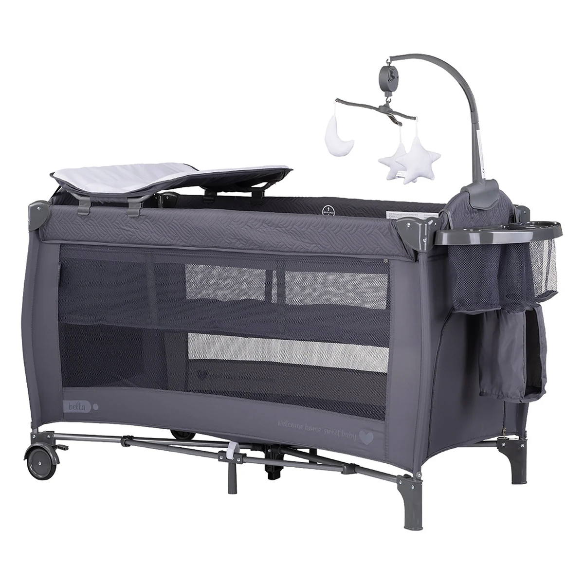 Patut pliabil Chipolino Bella Anthracite