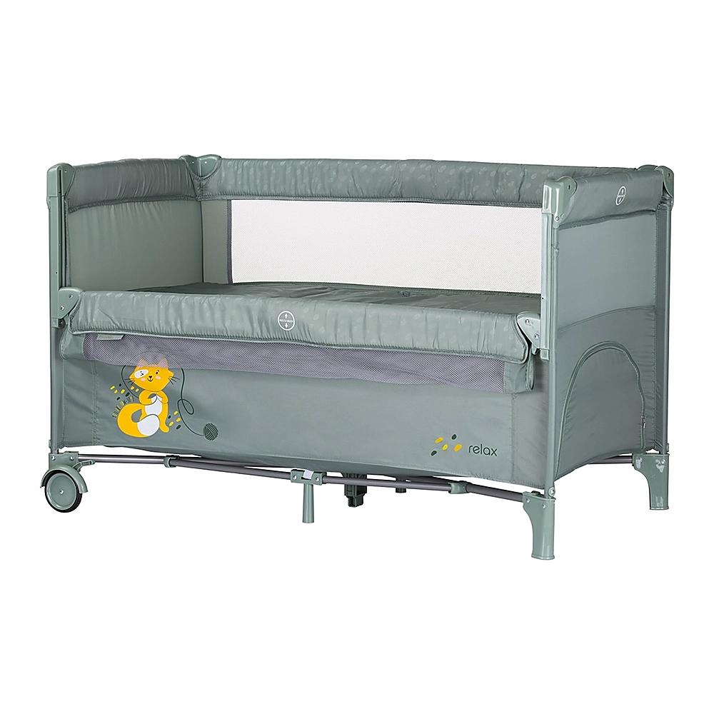 Patuturi co-sleeping - Patut pliabil Chipolino Relax cu laterala culisanta - Basil