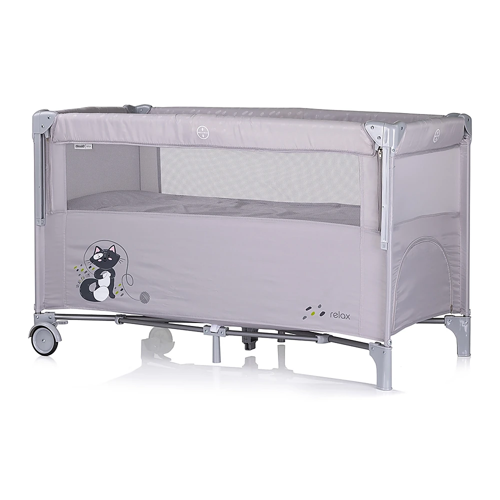 Patut pliabil Chipolino Relax cu laterala culisanta - Cloud [1]