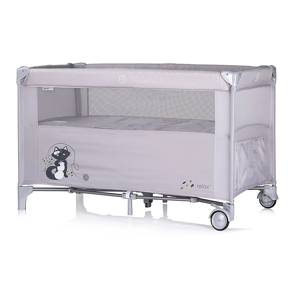 Patut pliabil Chipolino Relax cu laterala culisanta - Cloud [2]
